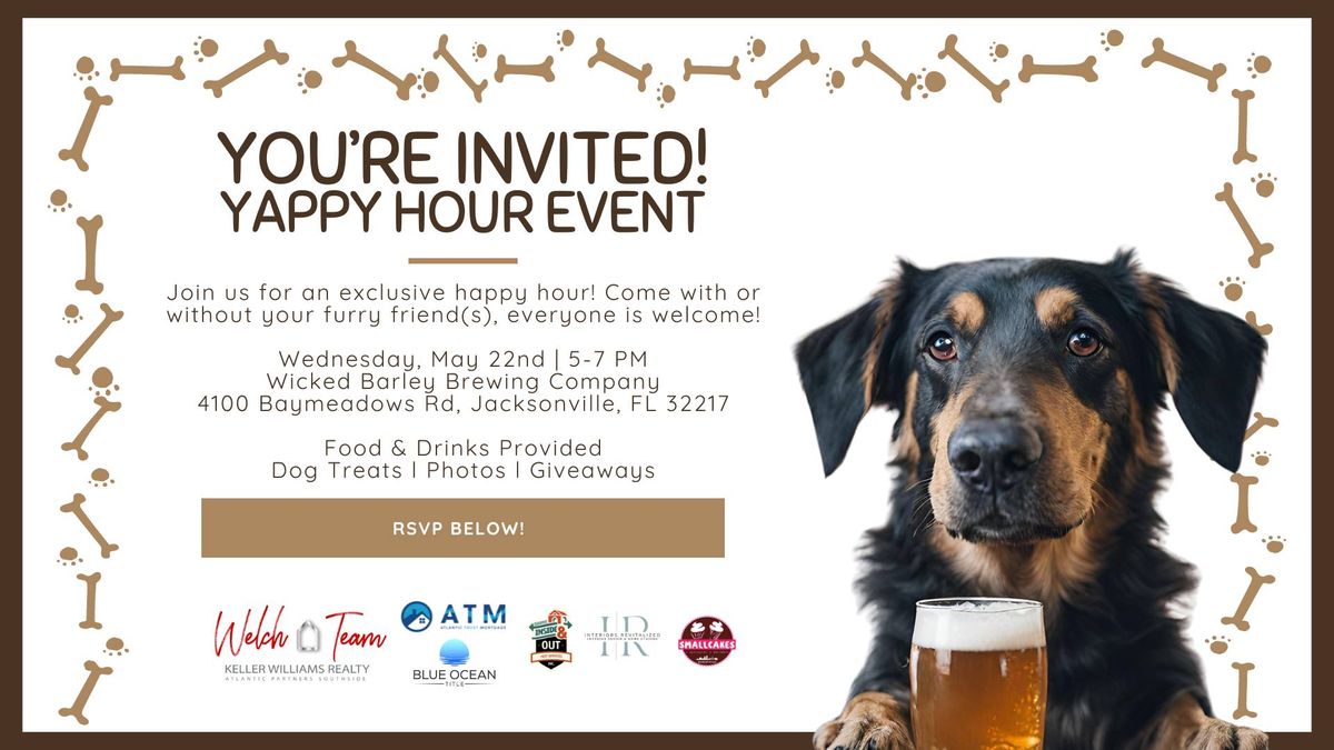 Yappy Hour at Wicked Barley Brewing!
