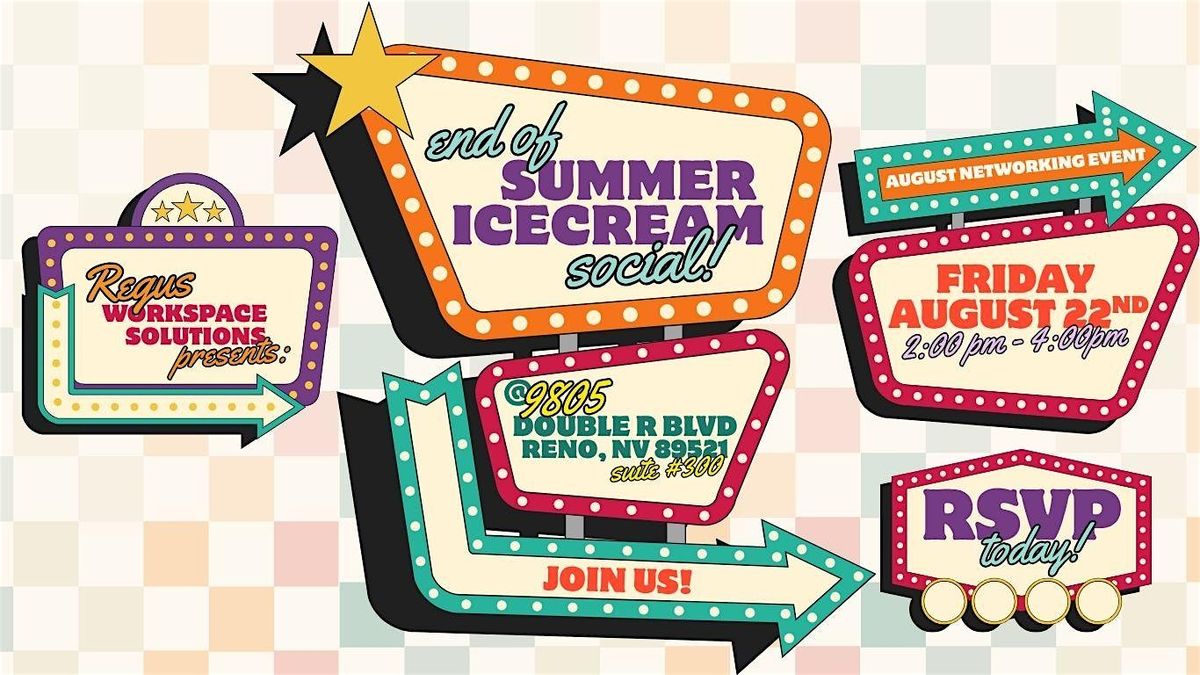 Reno Regus - End of Summer Ice Cream Social Networking Event