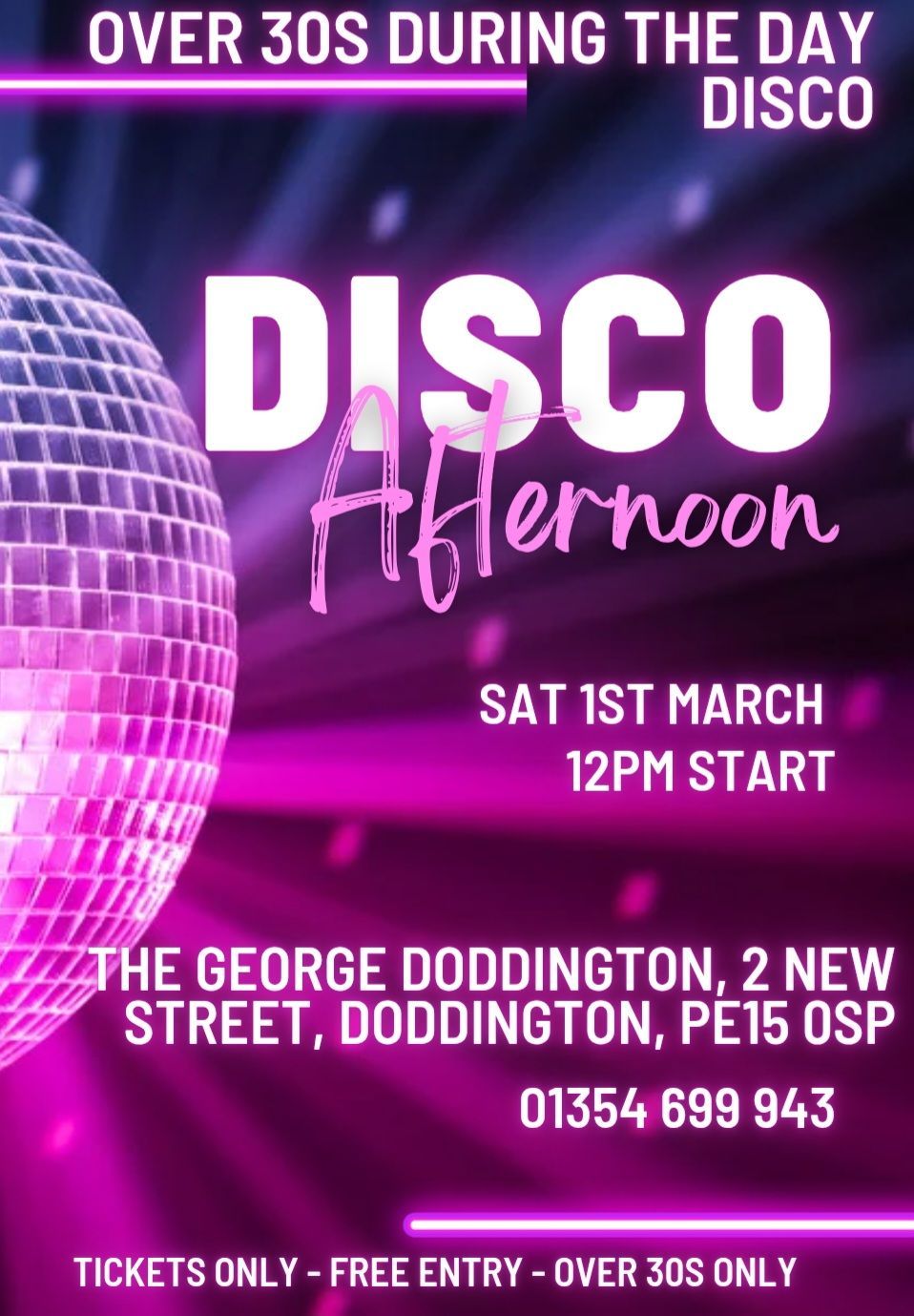 Over 30s During The Day Disco 