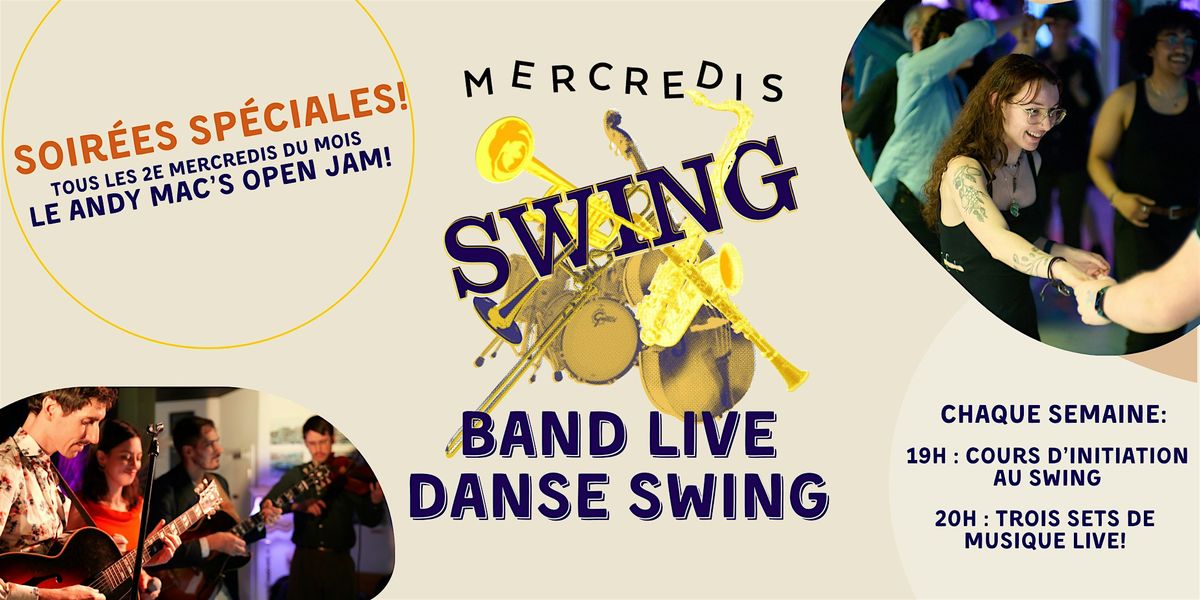 Live jazz et danse swing - Monthly special - The Andy Mac's open jam!