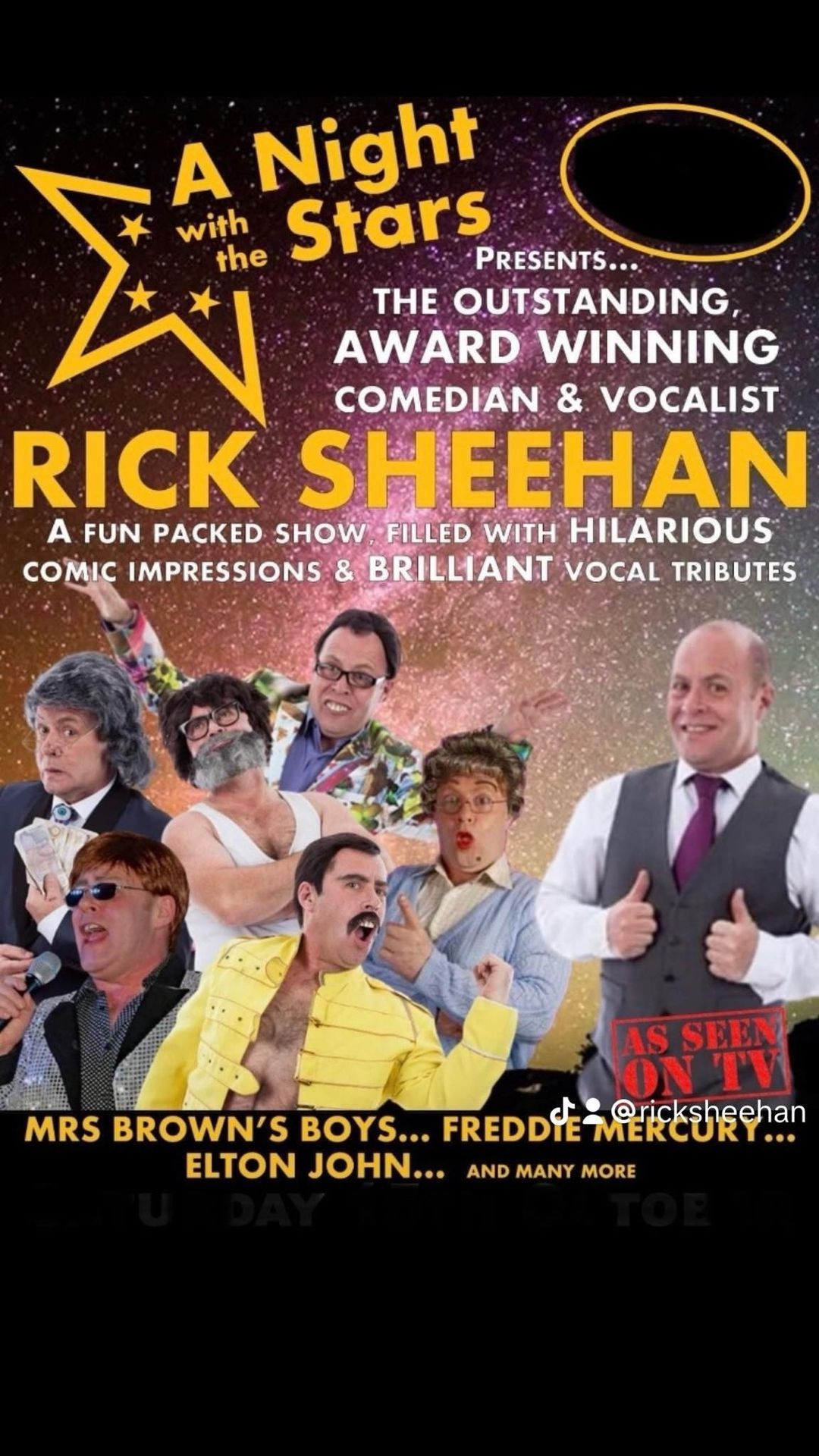 Award winning Vocalist & Comedian Rick Sheehan @The Spa Dec 21st Christmas Special