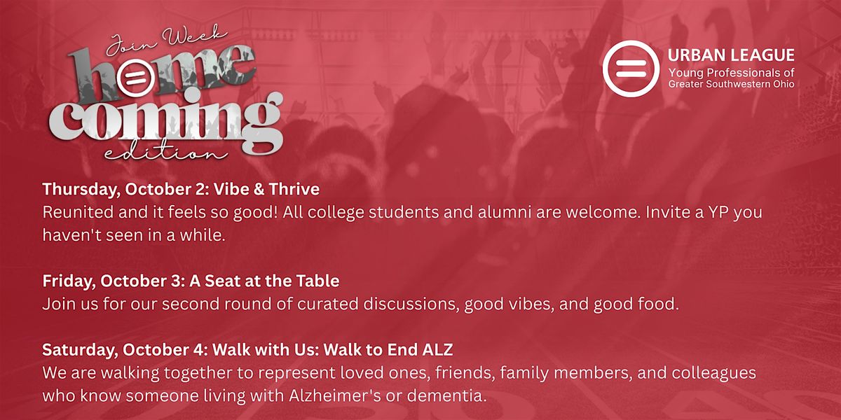 2025 Join Week Part 2: Homecoming Edition