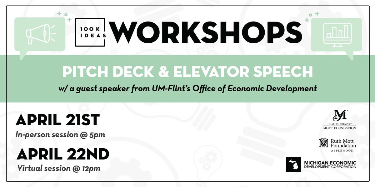 Pitch Deck & Elevator Speech Workshop