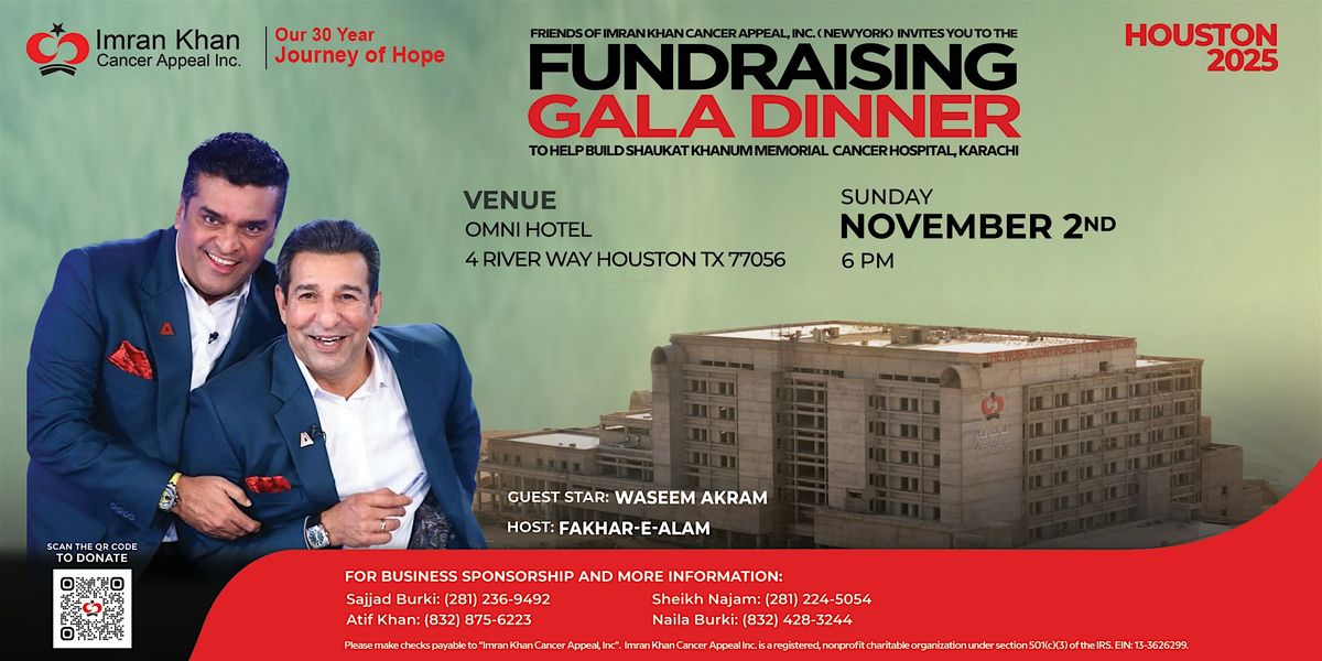 Shaukat Khanum Fundraising Gala Dinner in Houston, USA