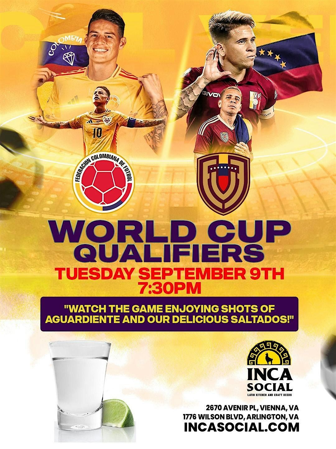 Colombia vs Venezuela Wolrd Cup Qualifiers #ArlingtonVA