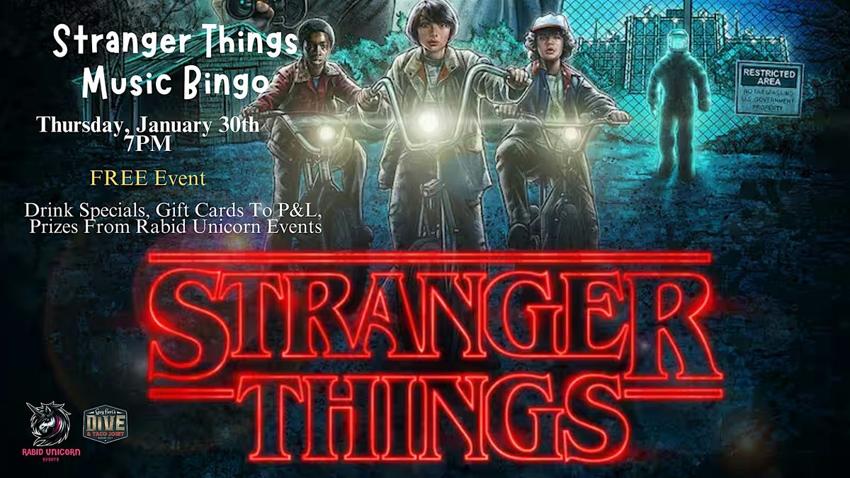 Stranger Things Music Bingo