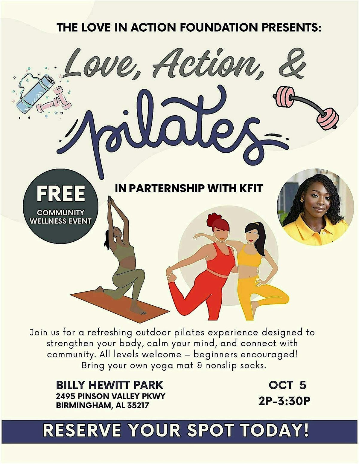 \u2728Love In Action Foundation Presents: Love, Action, & Pilates w\/ KenniFit!\u2728
