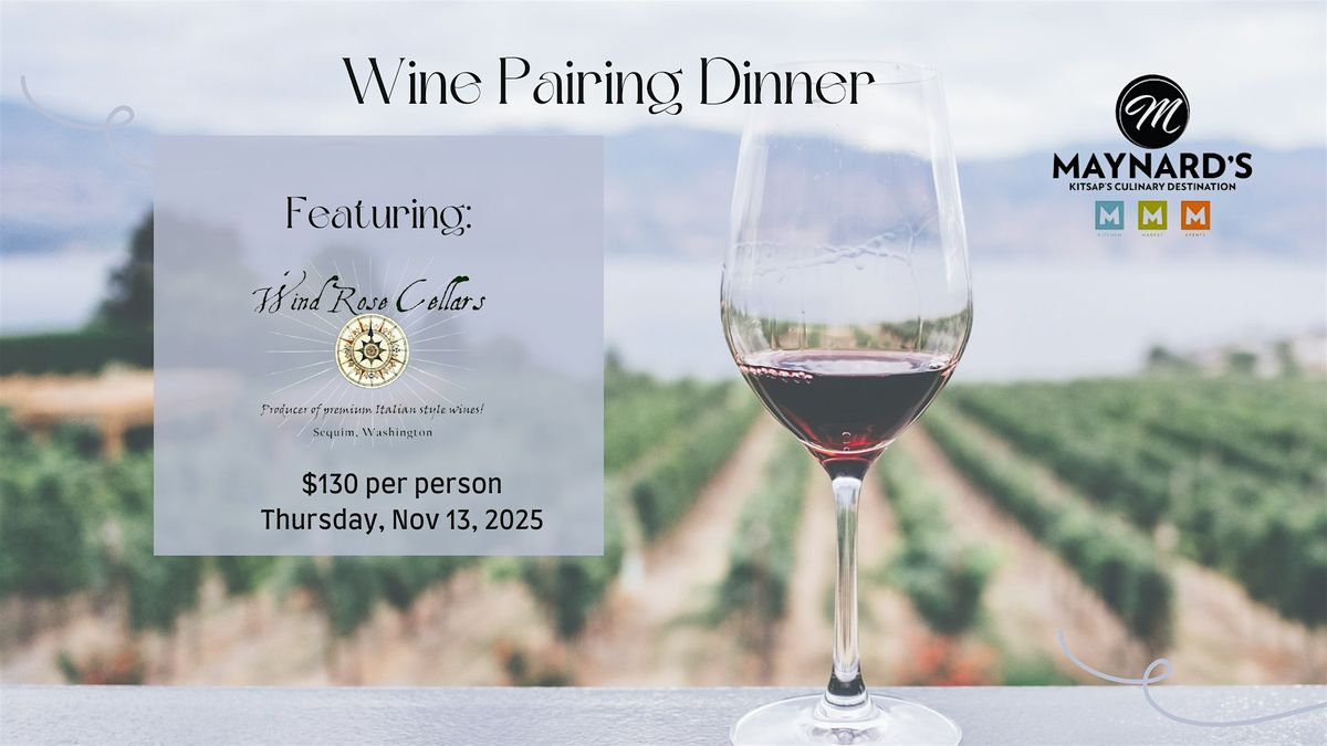 Wind Rose Cellars Wine Pairing Dinner