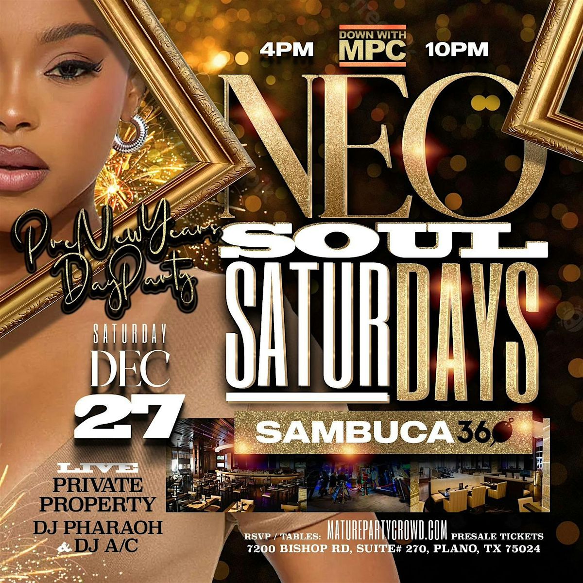 NEO SOUL "SATURDAYS" [PRE NEW YEARS DAY PARTY] @ SAMBUCA 360
