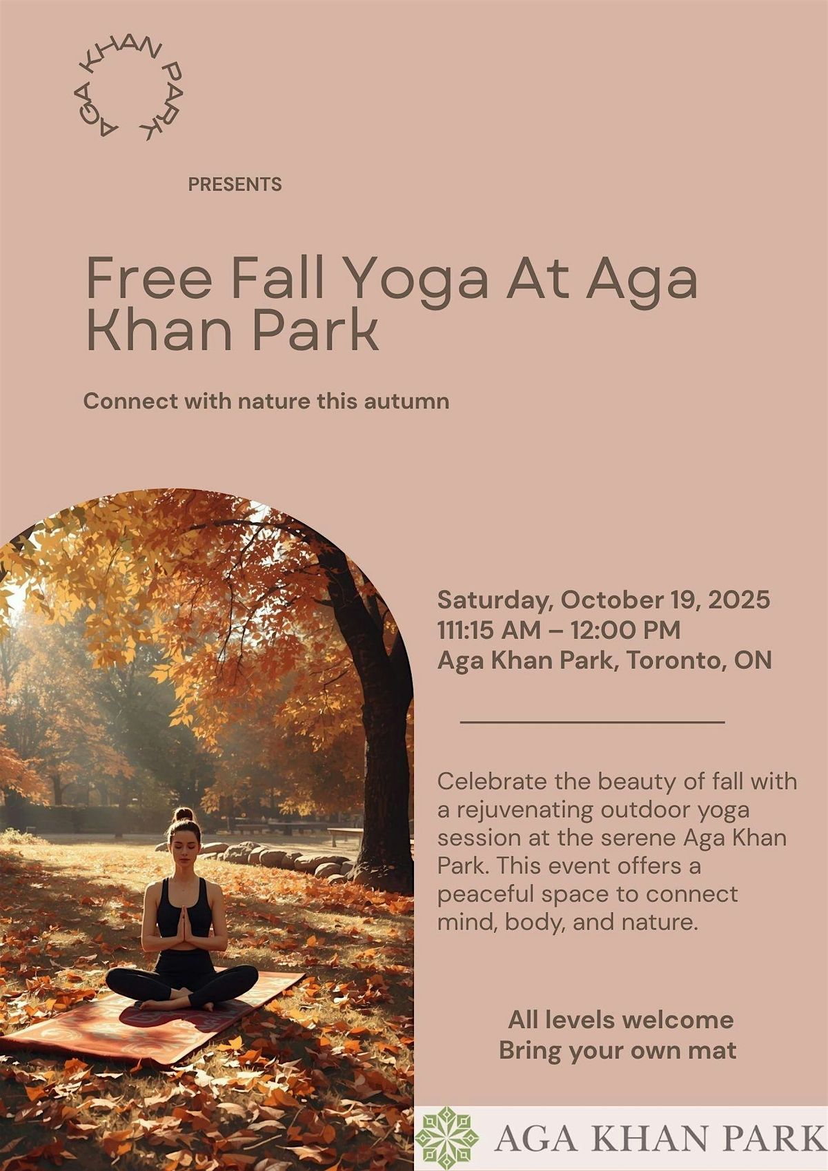 Free Fall Yoga At Aga Khan Park