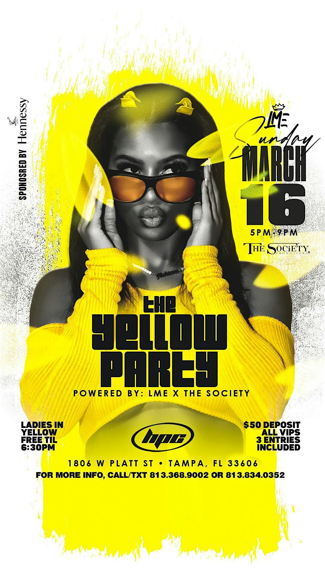 SPRING BREAK \u201cYELLOW\u201d DAY PARTY @HYDE PARK CAFE MARCH 16TH