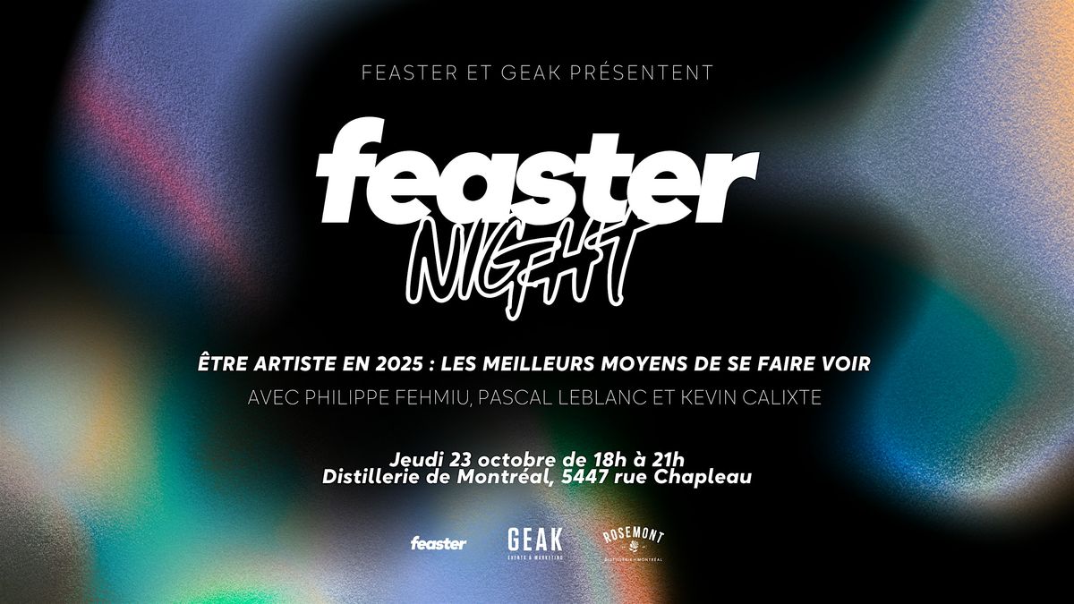 Feaster Night - la soir\u00e9e pour les artistes par des artistes