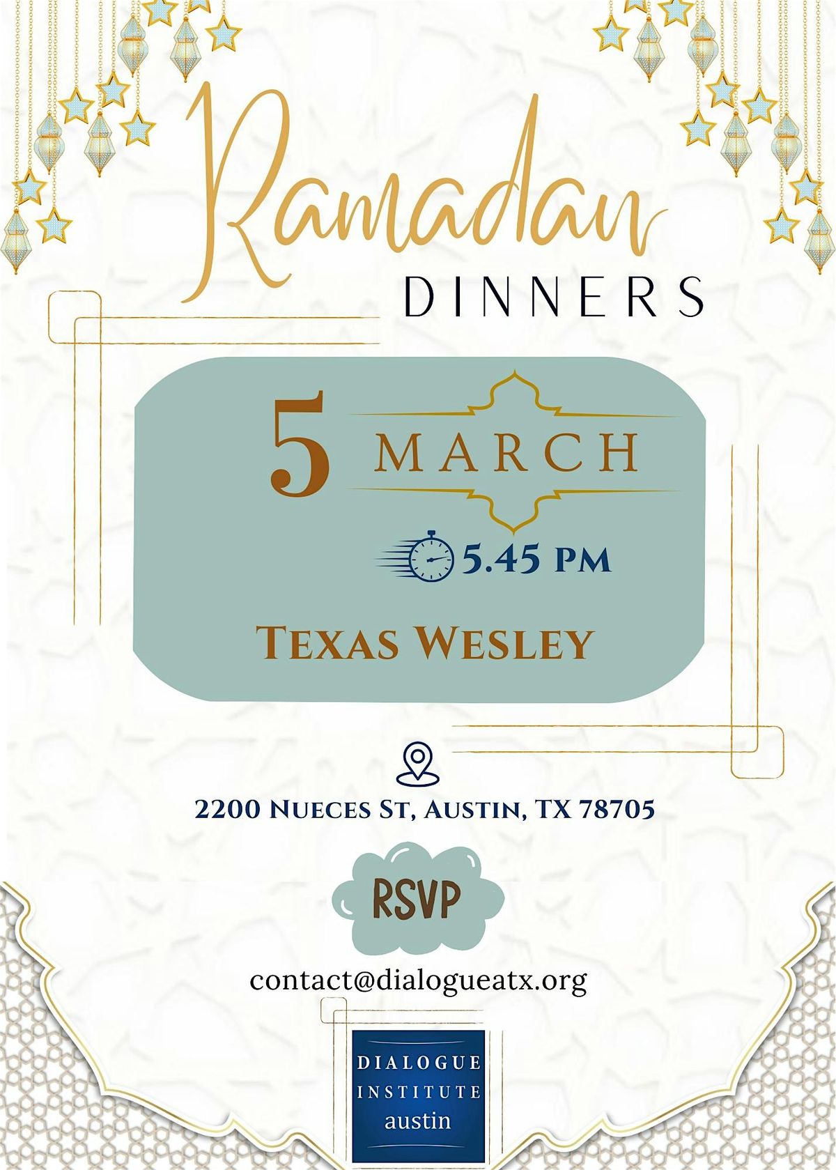 Ramadan Iftar Dinner @Texas Wesley