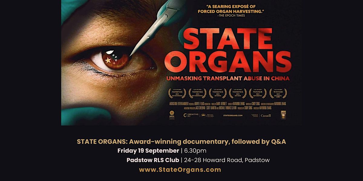 State Organs: Film Screening \u2013 Padstow RSL (Fri 19 Sept)