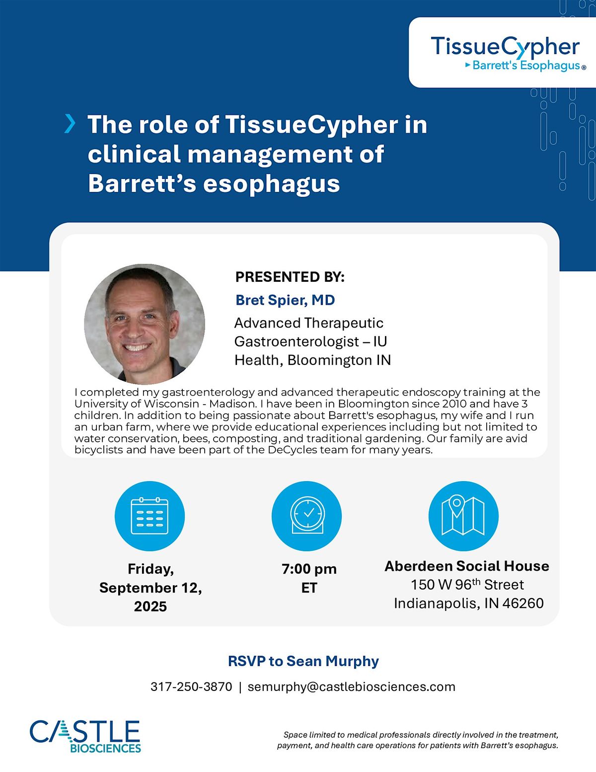 Friday Night Vendor Dinner: Clinical Management of Barrett's Esophagus