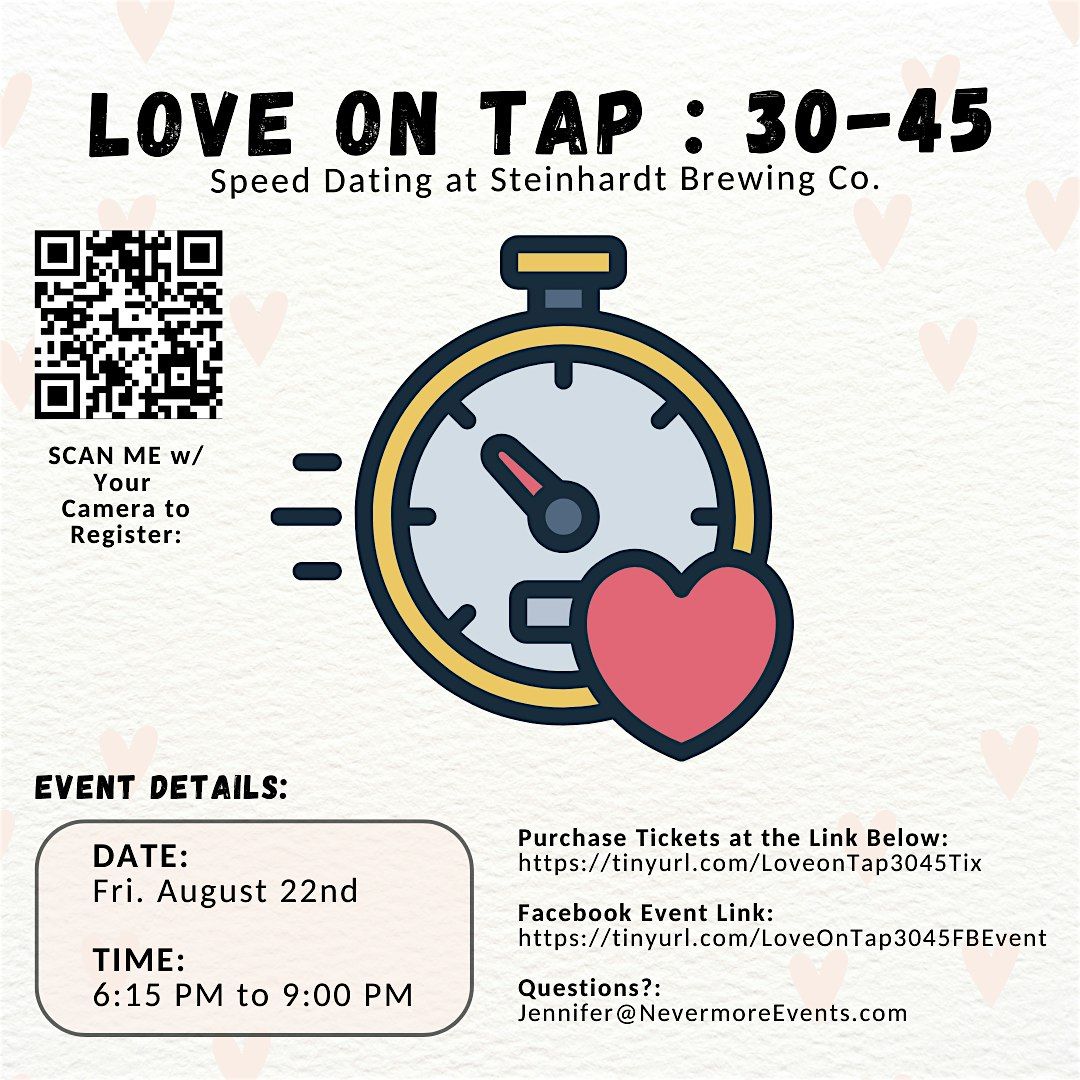 Love on Tap: 30 -45 @ Steinhardt Brewing Co.