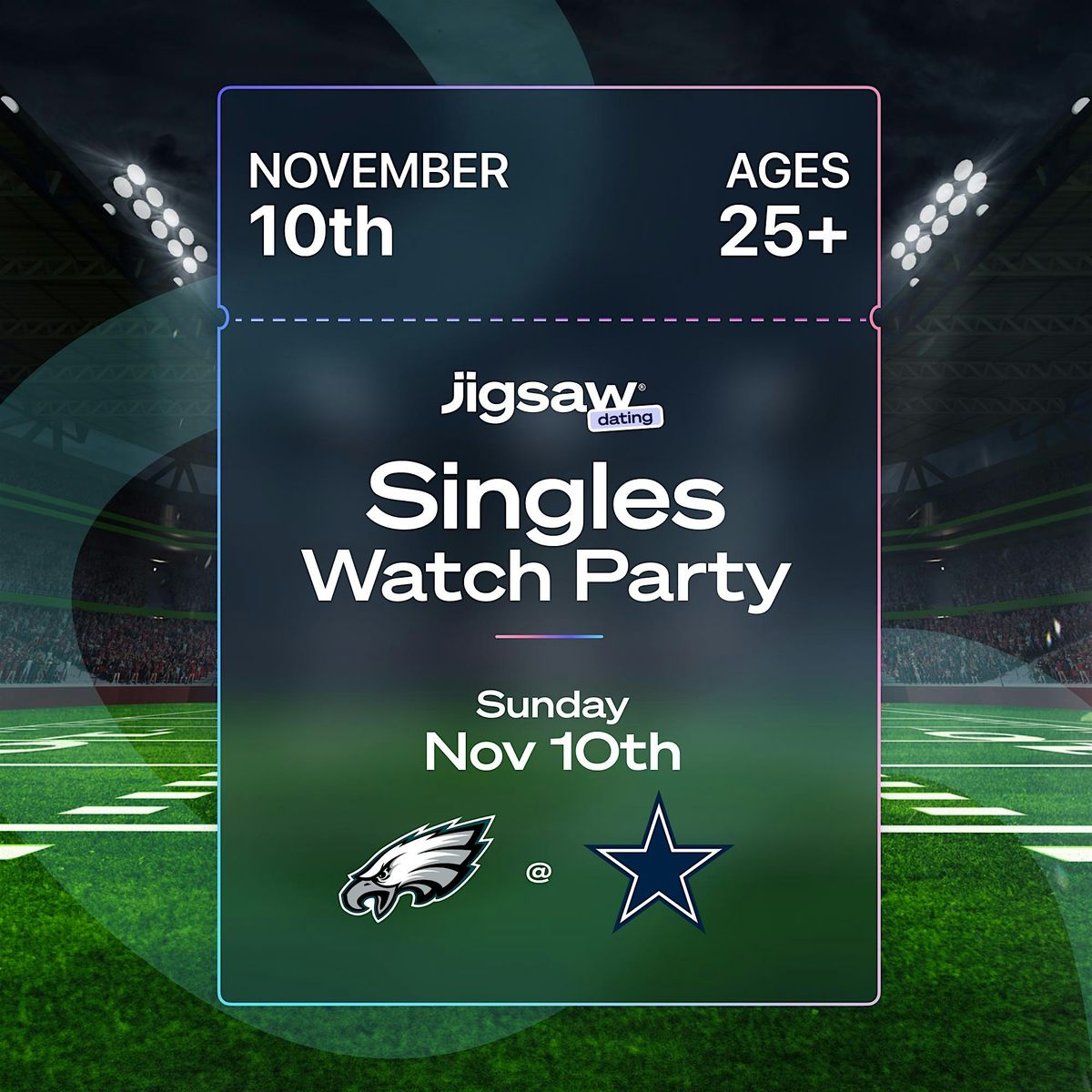 Jigsaw Dating\u00ae : Hoboken Singles Watch Party - November