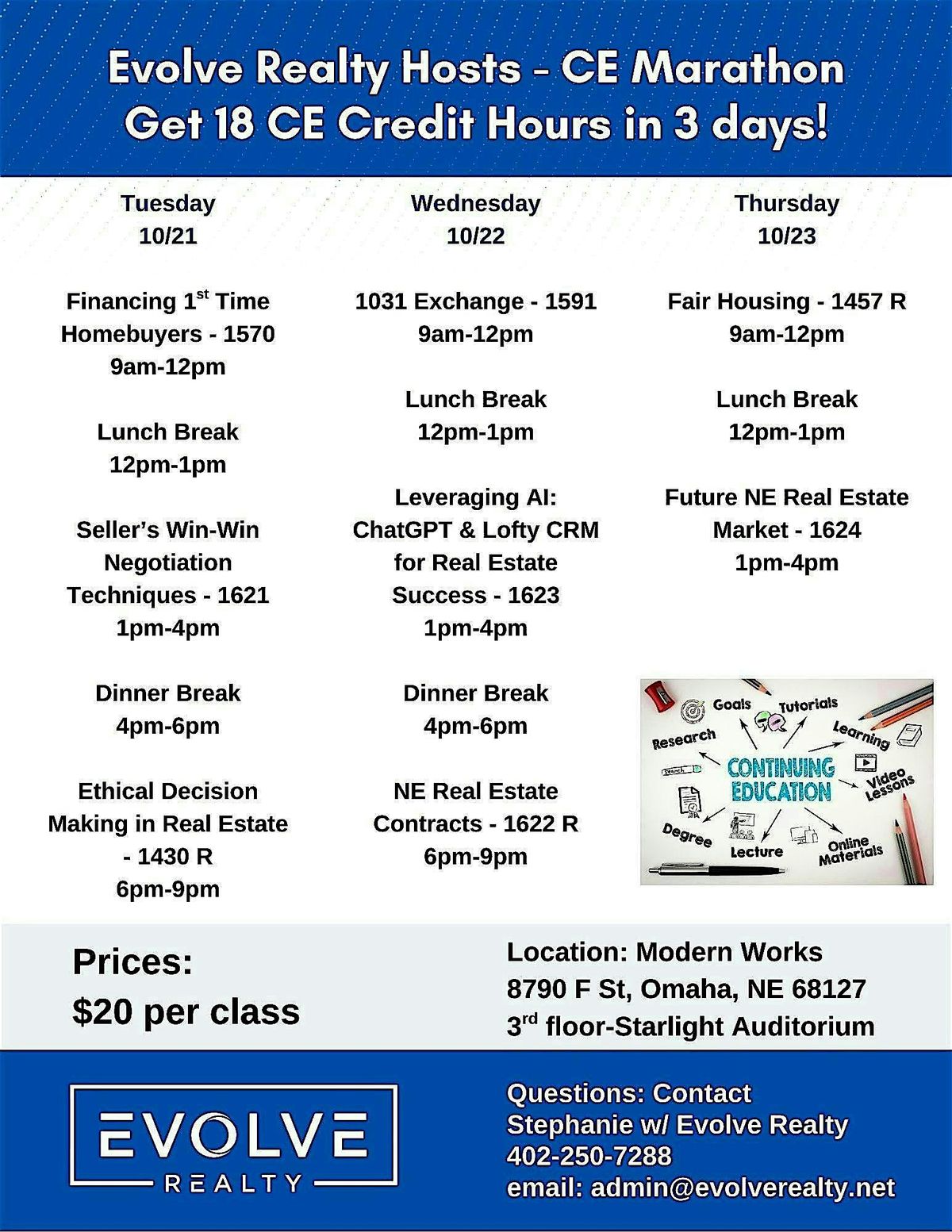CE Marathon hosted by Evolve Realty