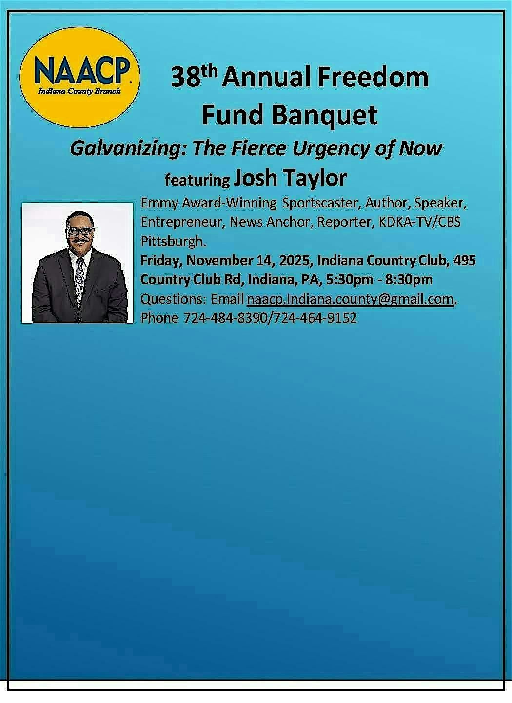 Indiana County NAACP  38th Annual Freedom Fund Banquet