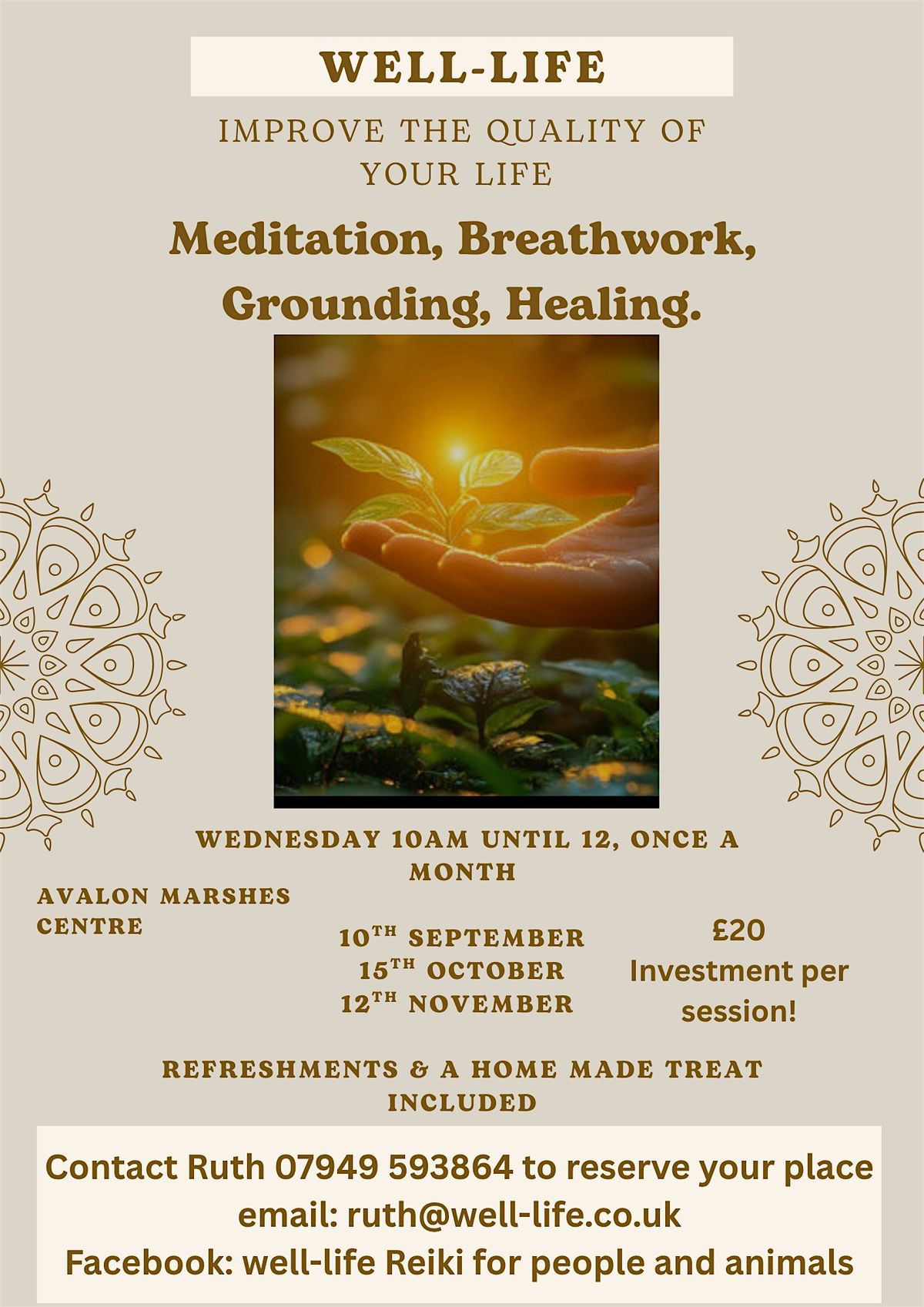 October , Reset, Balance & Healing Workshop