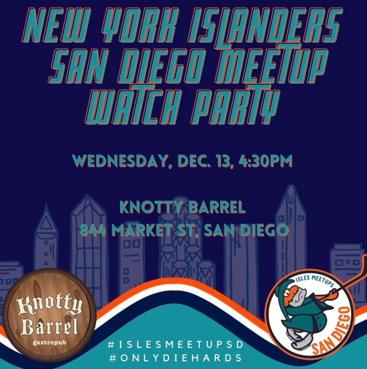 New York Islanders San Diego Meetup Watch Party
