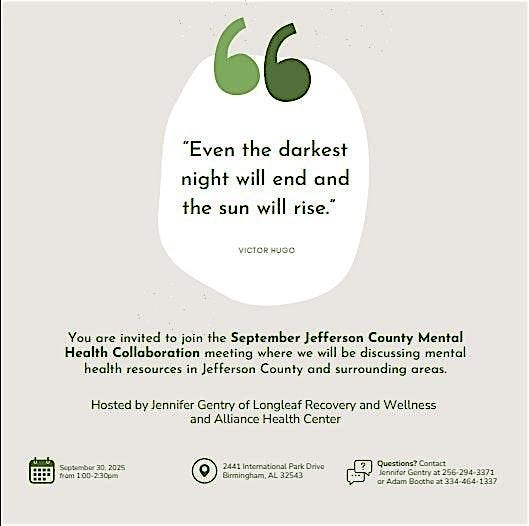 Jefferson County Monthly Mental Health Collaboration