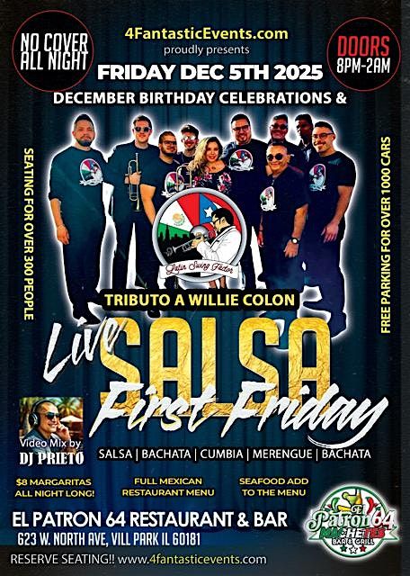 Live Salsa First Friday @ El Patron 64 December