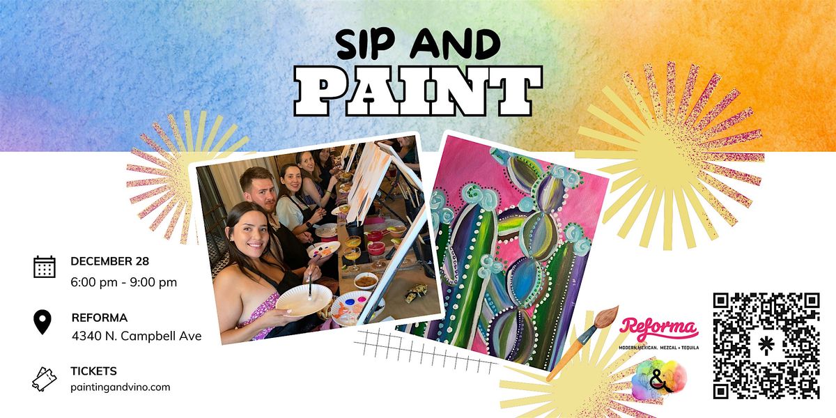 Fun Chic Cactus Paint and Sip at Reforma