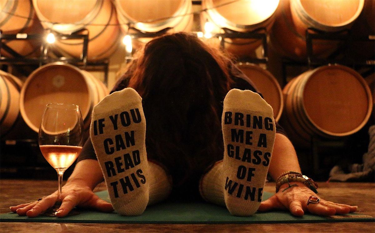 Barrels & Bliss: Yin Yoga, Wine & Chocolate in the Cellar!