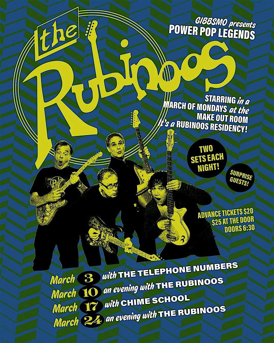 A March Make Out Room Residency with Power Pop Legends The Rubinoos!