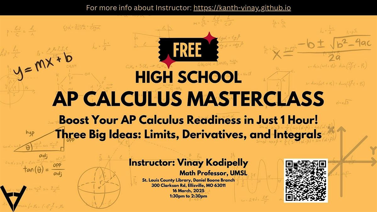 CALCULUS MASTERCLASS: Three Big Ideas