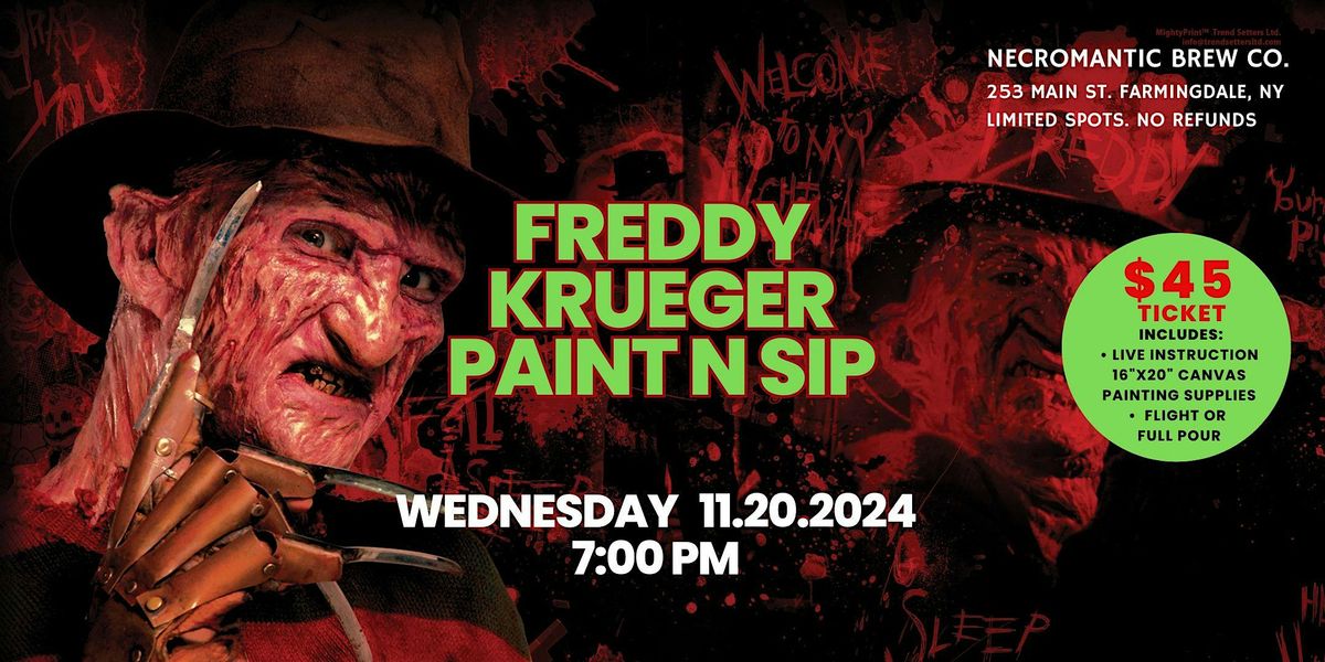 Freddy Krueger -  Paint N Sip