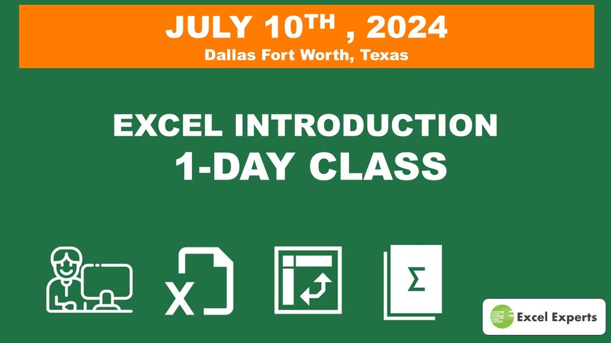 Microsoft Excel Introduction Class