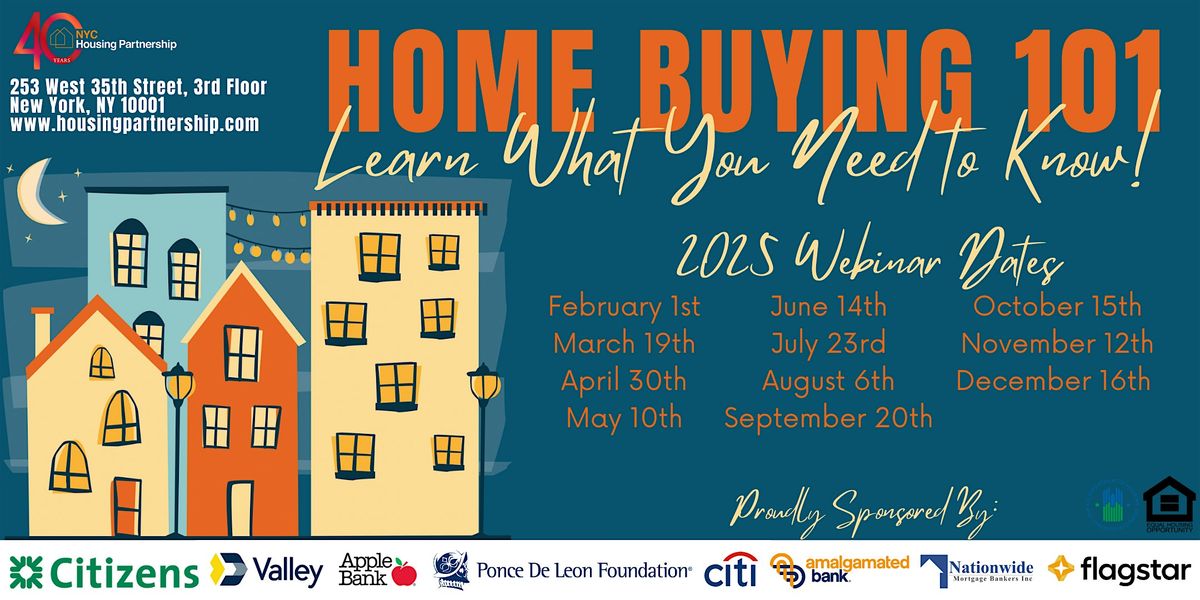 Housing Partnership Home Buying 101 Webinars 2025