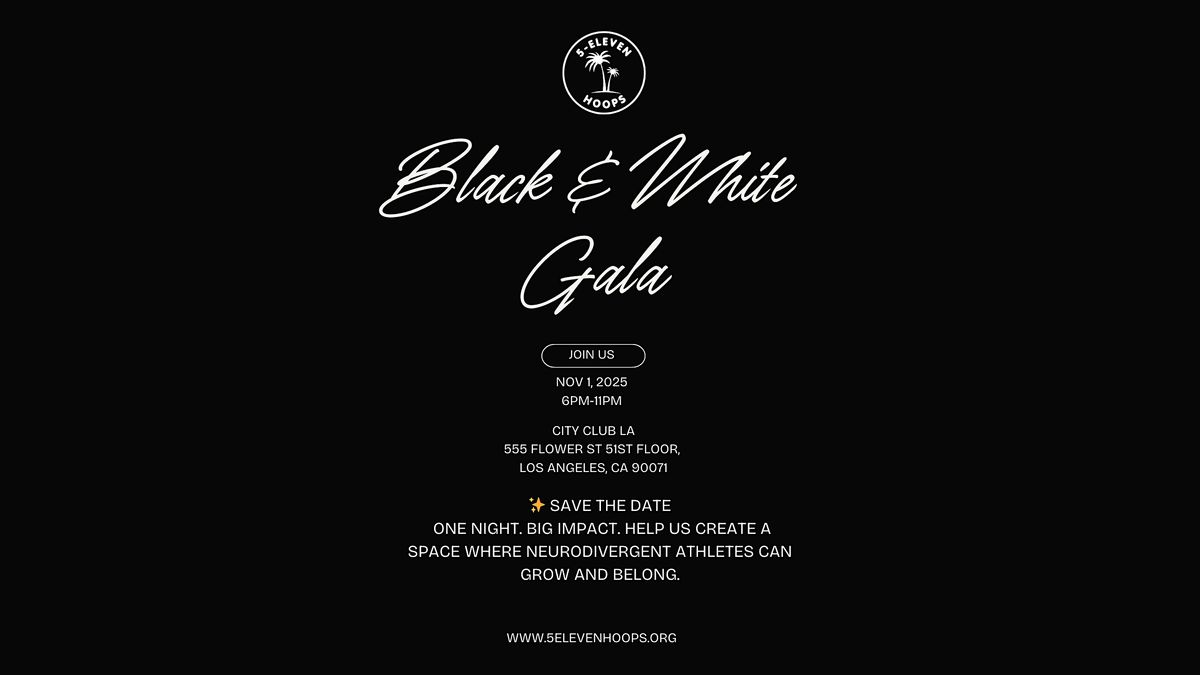 5-Eleven Hoops Black And White Gala