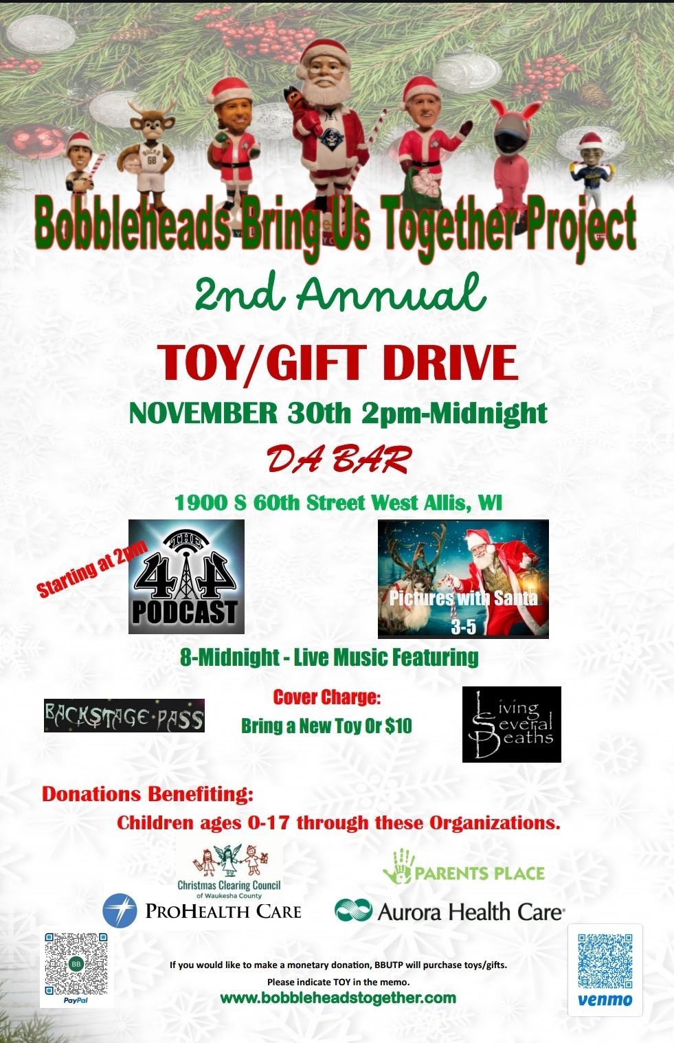 2024 Bobbleheads Bring Us Together Project 2nd Annual Holiday Toy\/Gift Drive 