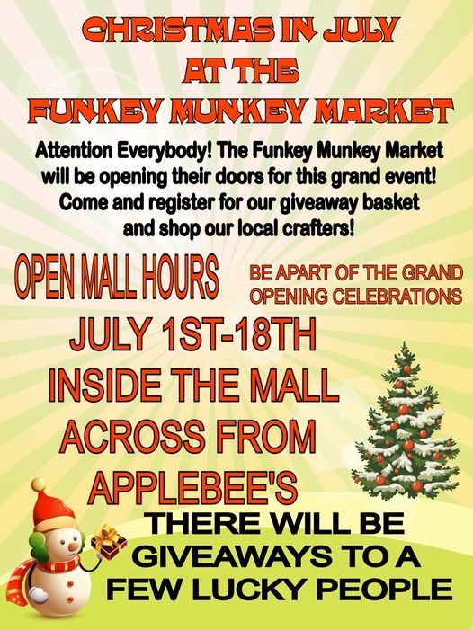 Christmas Market Chattanooga 2021 The Funkey Munkey Christmas In July Market Northgate Mall Chattanooga 1 July 2021 Christmas Market Chattanooga 2021 The Funkey Munkey Christmas In July Market Northgate Mall Chattanooga 1 July 2021