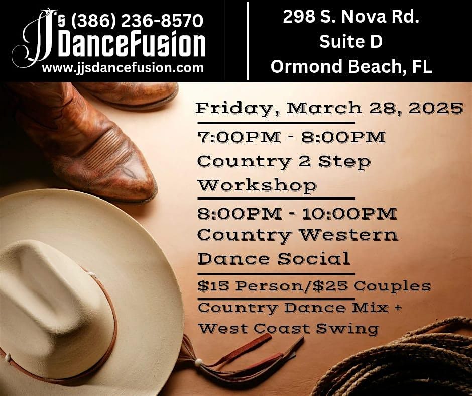 COUNTRY WESTERN WORKSHOP & DANCE SOCIAL 7-10PM