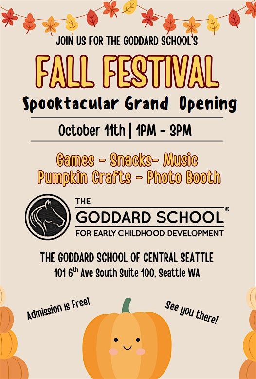 Fall Festival at Goddard School Central Seattle
