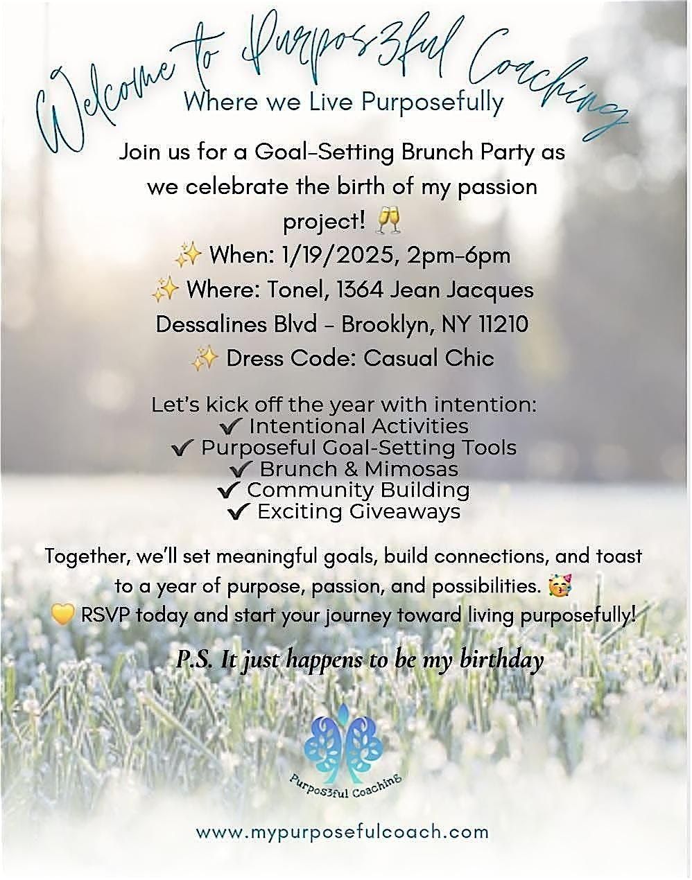 Purpos3ful Coaching: Vision, Goals & Vibes Brunch