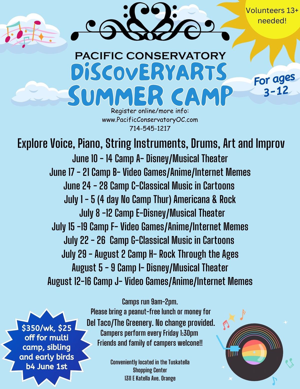 DiscoveryArts Summer Camp A: Disney & Musical Theater