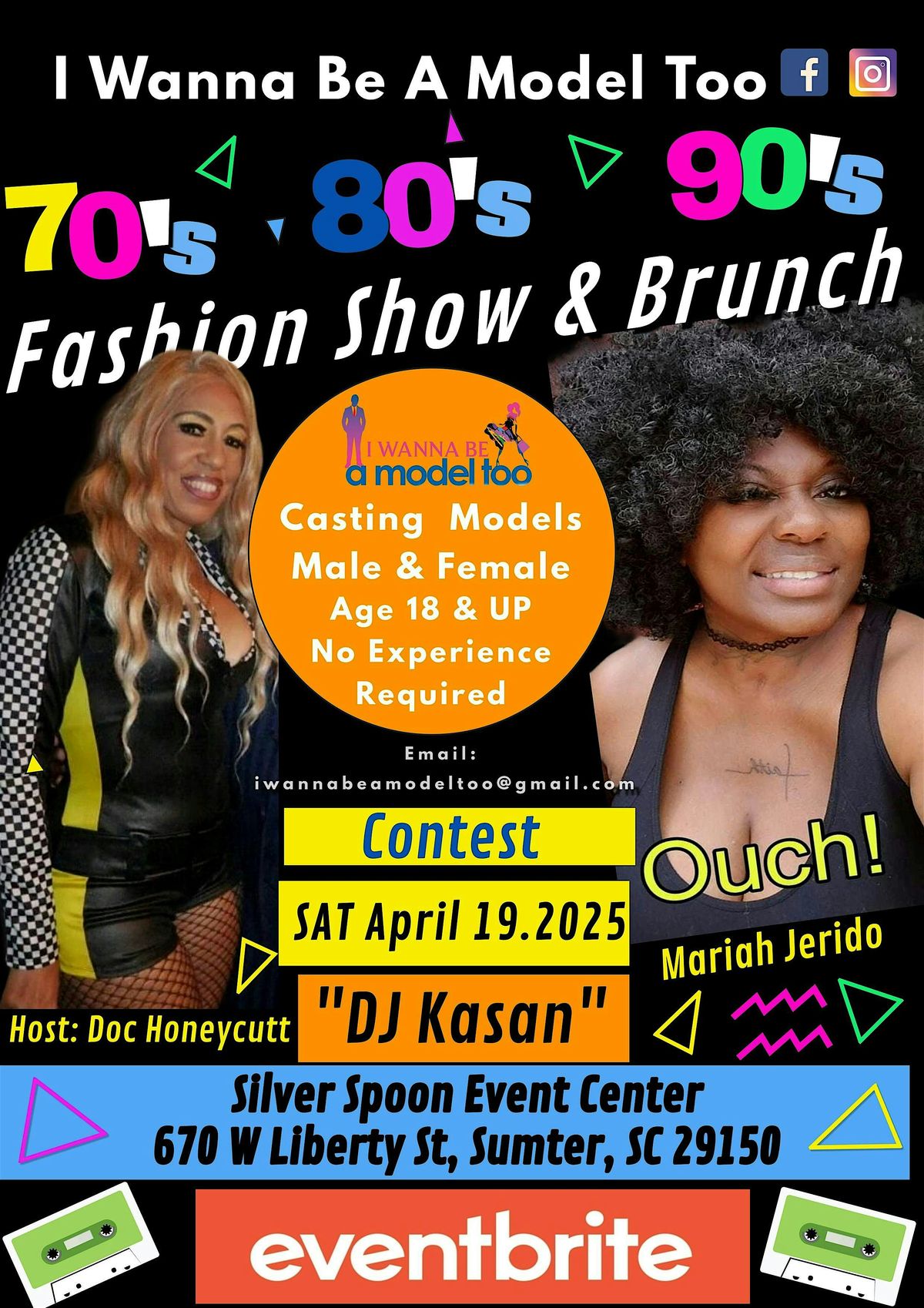 I Wanna Be A Model Too 70s 80s and 90s Fashion Show & Brunch