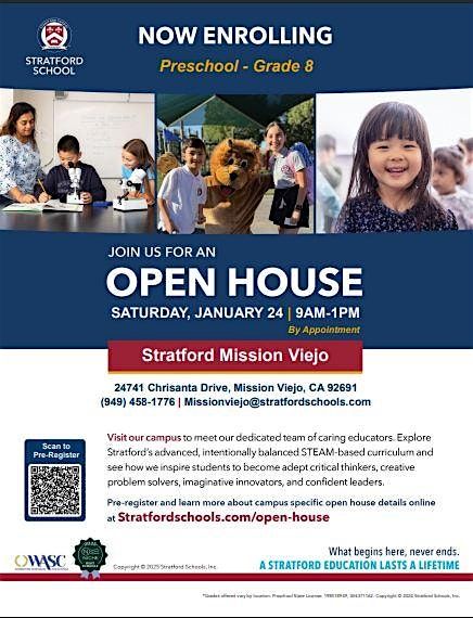 OPEN HOUSE - Stratford Mission Viejo