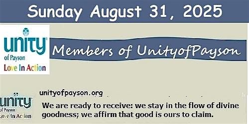 Presented by members of Unity of Payson