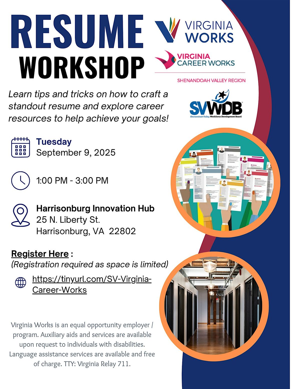 Resume Workshop at the Harrisonburg Innovation Hub