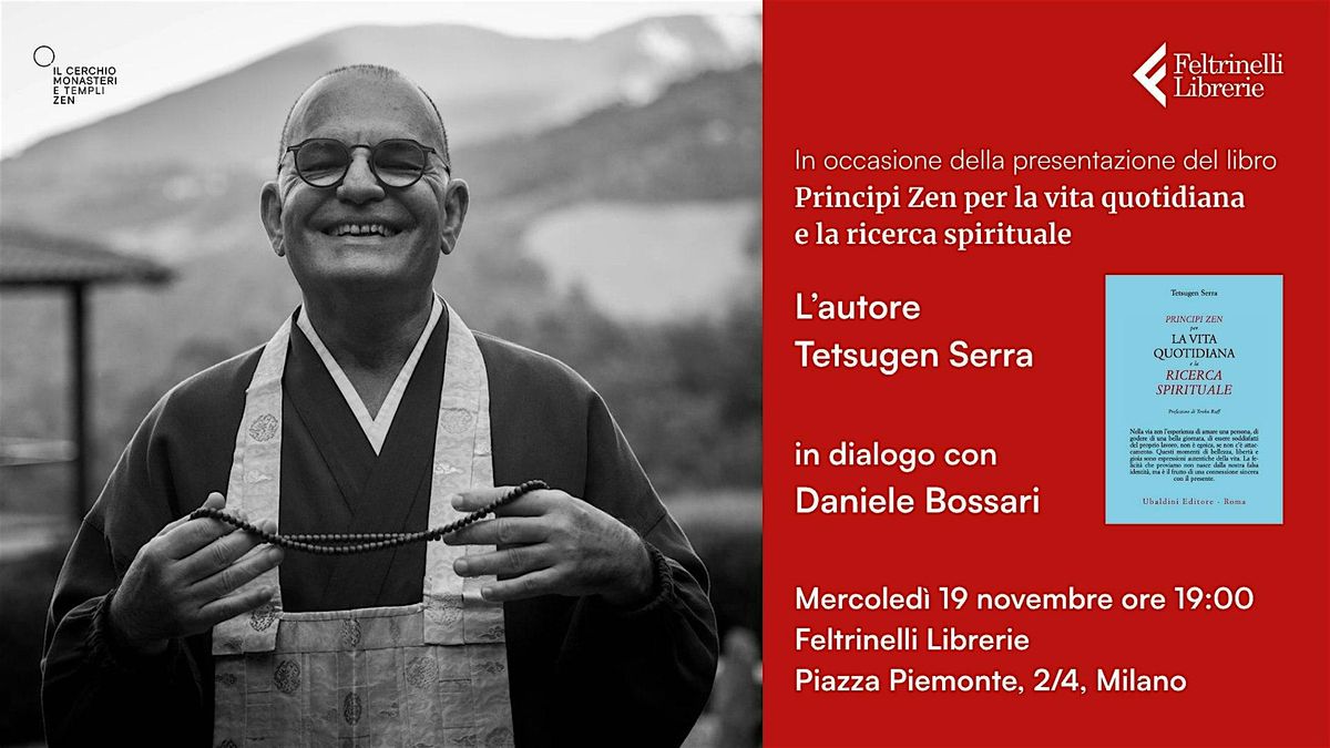 Presentazione del libro Principi Zen con Tetsugen Serra e Daniele Bossari