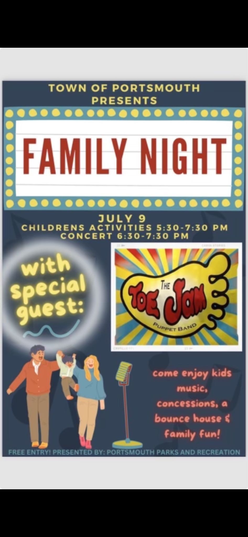 Family Night with the Toe Jam Puppet Band 