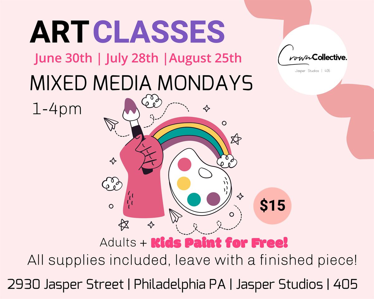 Mixed Media Mondays, Kids Paint for Free!