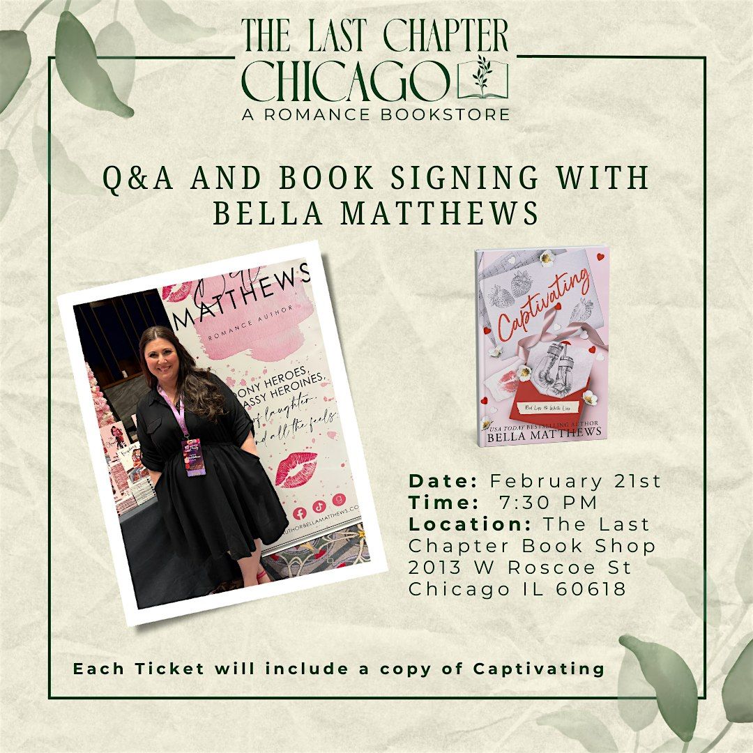 Q&A and Book Signing with Bella Matthews