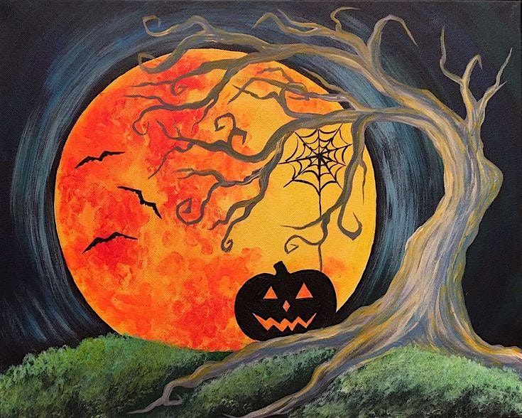 Encore Paint & Sip - Halloween Moon  2.0